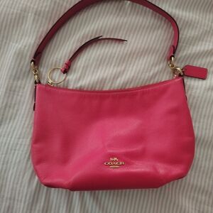 Coach Fuchsia Leather Shoulder Bag
